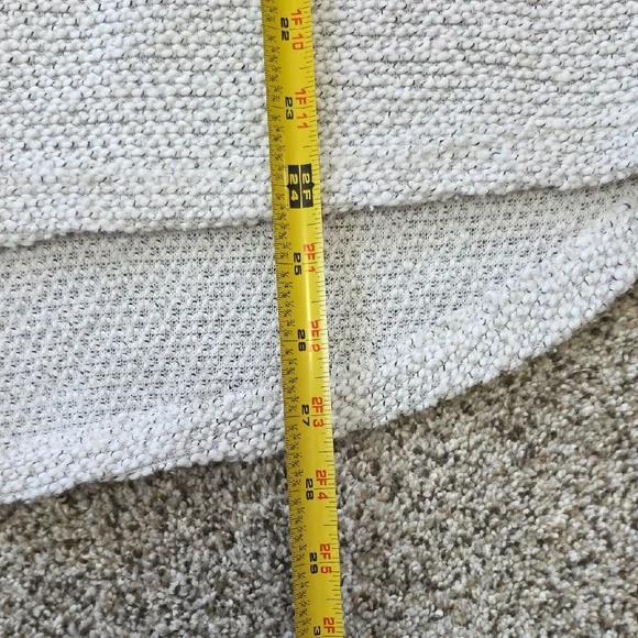 Light Gray Knit Sweater with Gold Zipper - Picture 5 of 11